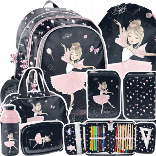 Viackomorový školský batoh Paso biely, čierny, Odtiene ružovej, Multicolor 22 l + 5 ďalších produktov